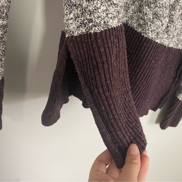 [L.L. Bean] Women's Dark Purple & White Speckled Knit Sweater - Picture 3 of 7